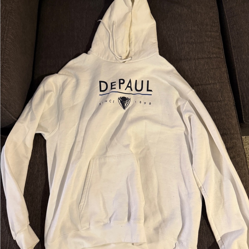 DePaul Champion White Hoodie